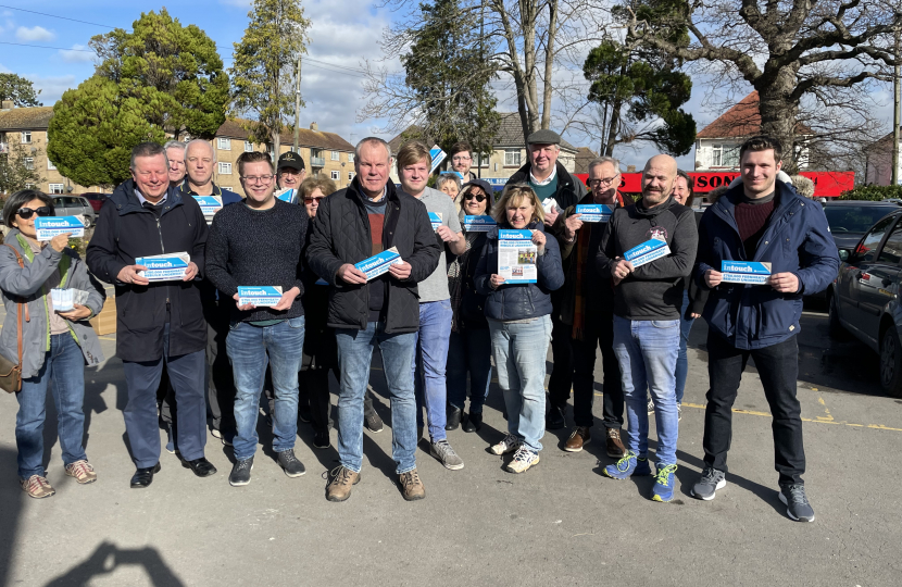 Your Kinson Conservative team out with Conor Burns MP and local supporters