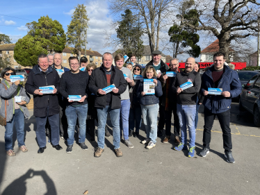 Your Kinson Conservative team out with Conor Burns MP and local supporters